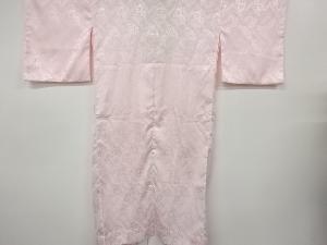 七宝に牡丹模様織出し単衣長襦袢